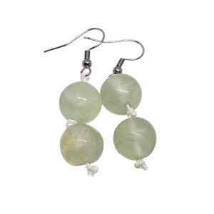 Prehnit Edelsteinohrring