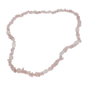 Rosenquarz Edelsteinhalskette