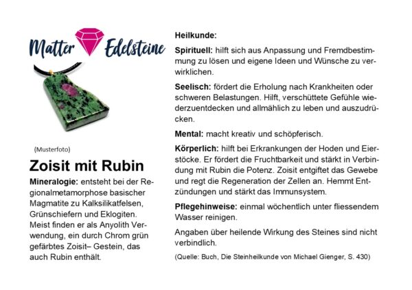 Rubin mit Zoisit - Image 4