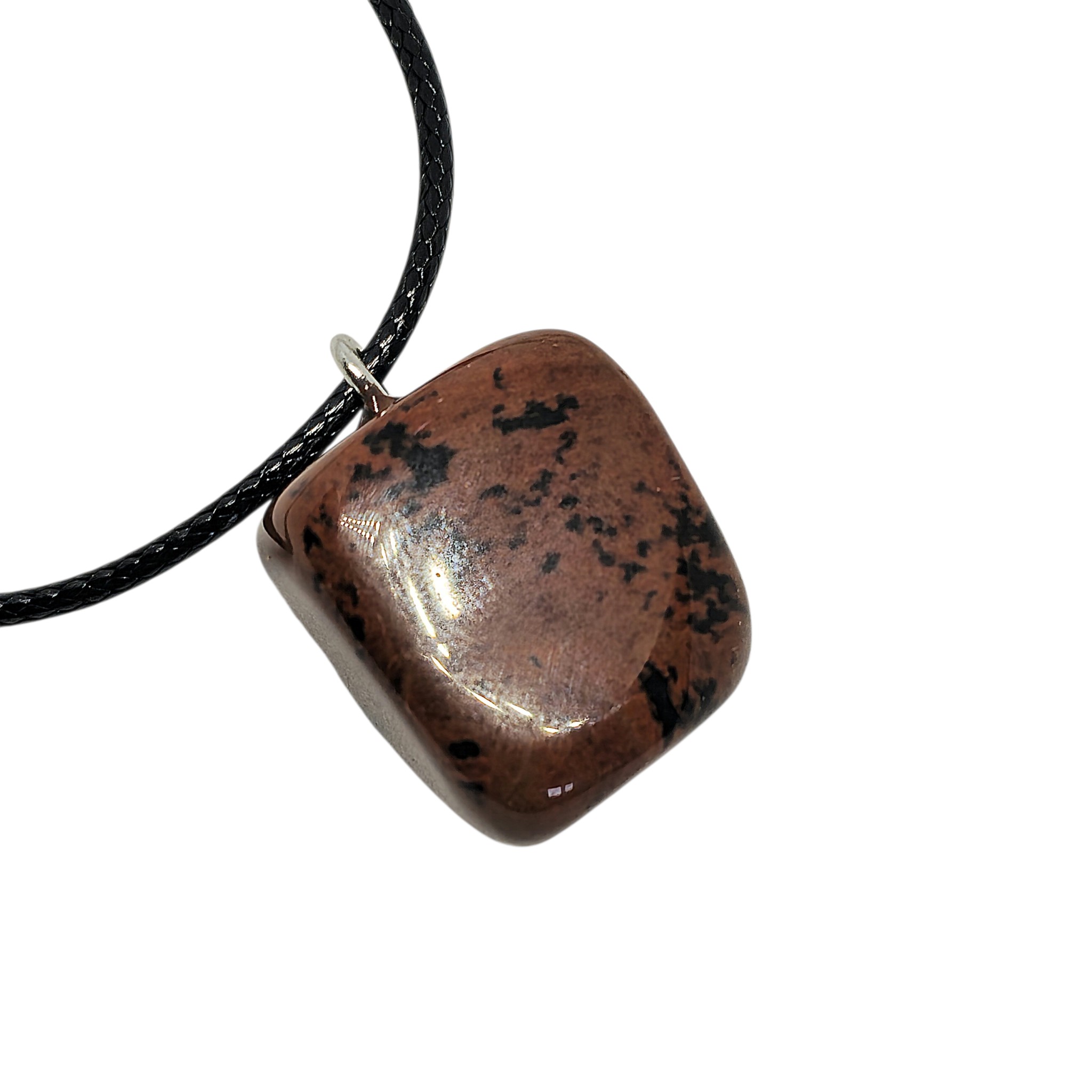 Mahagoni Obsidian Anhänger – Erdung & Schutz – Bild 3