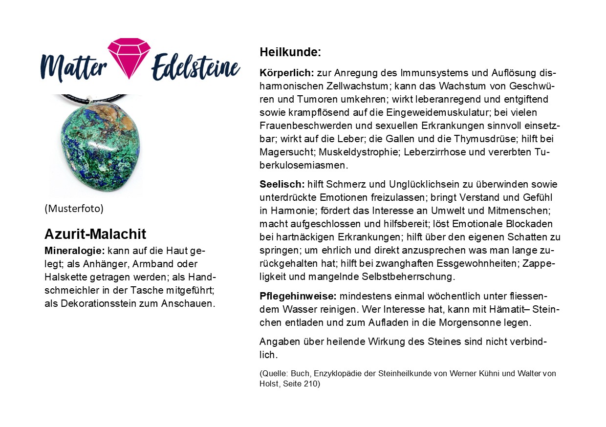 Azurit/Malachit Dekorationsstein – Bild 2