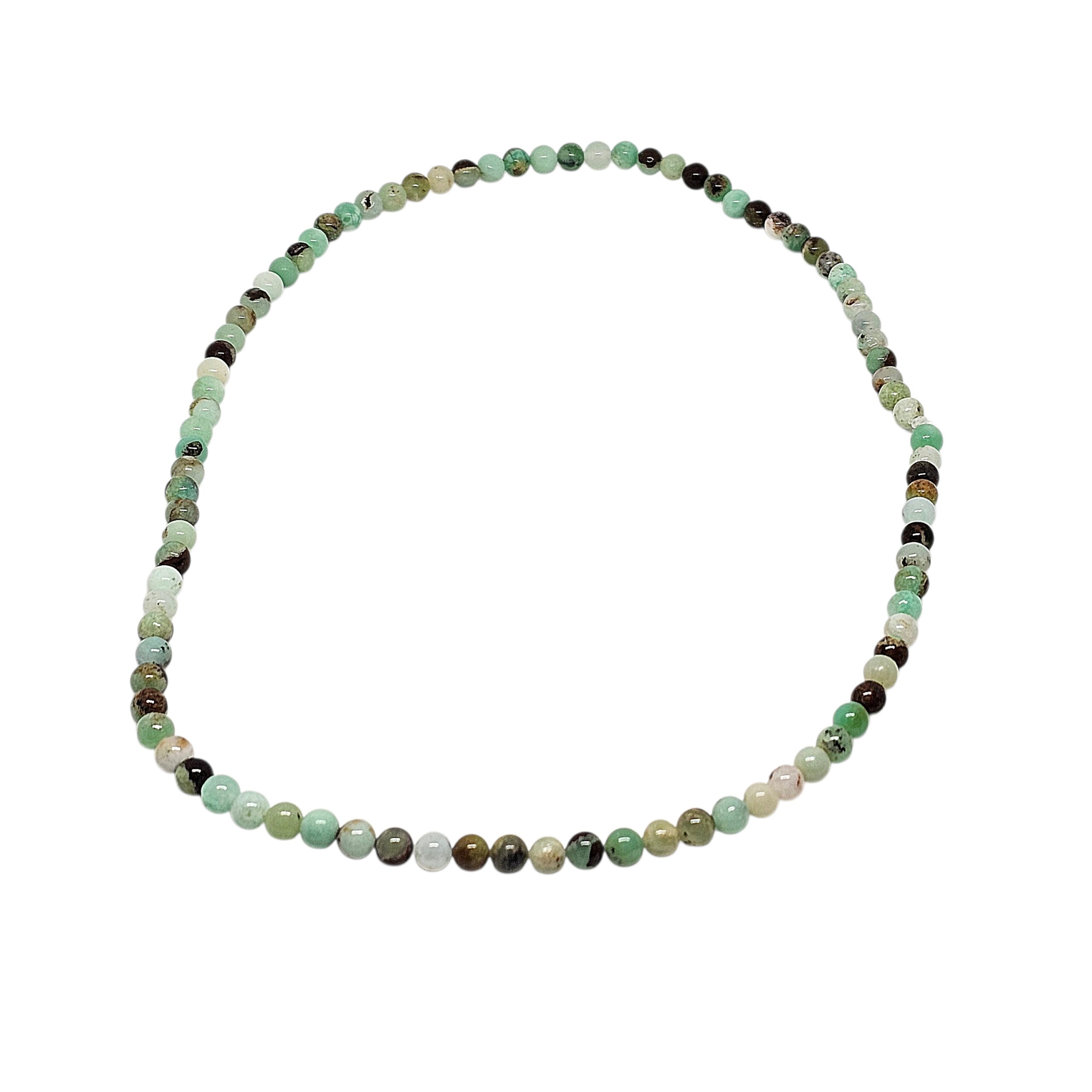 Chrysopras Edelsteinhalskette