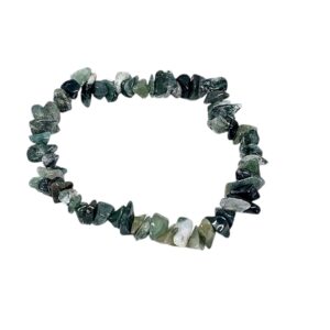 Moosachat Edelsteinarmband