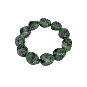 Zoisit mit Rubin Edelsteinarmband