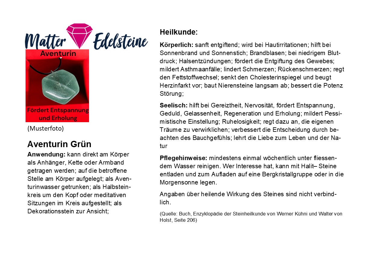 Aventurin EdelsteinanhĂ€nger â Bild 4
